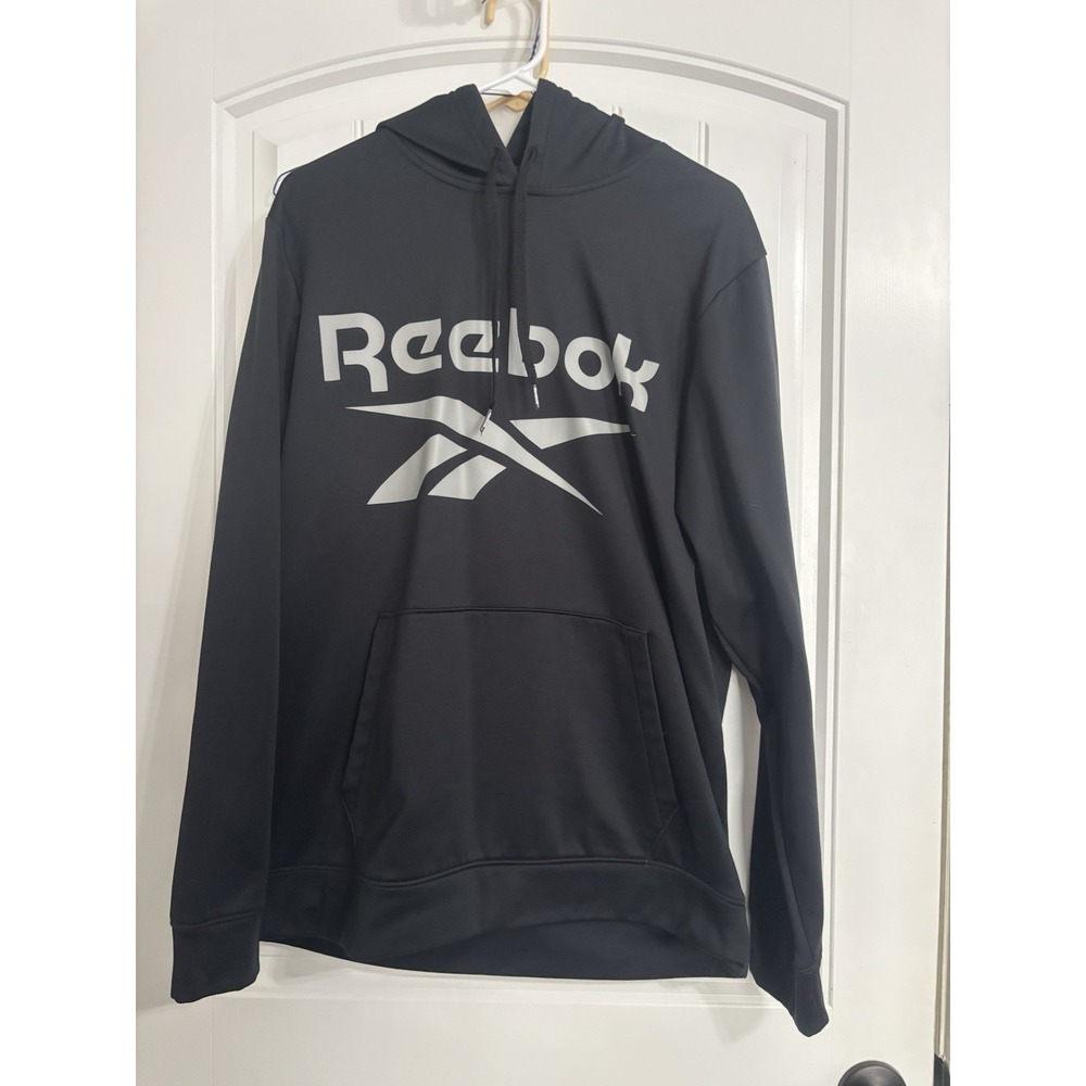Black Reebok Men's Pullover‎ Hoodie Size Large